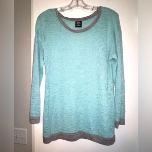 Teal and grey lightweight sweater